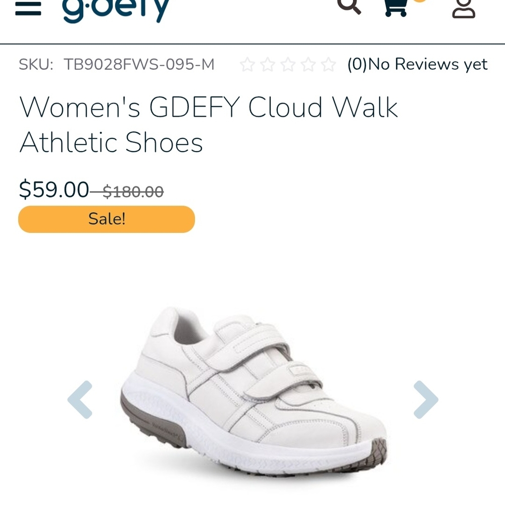GDEFY Women's Cloud Walk Sneakers - White and Gray